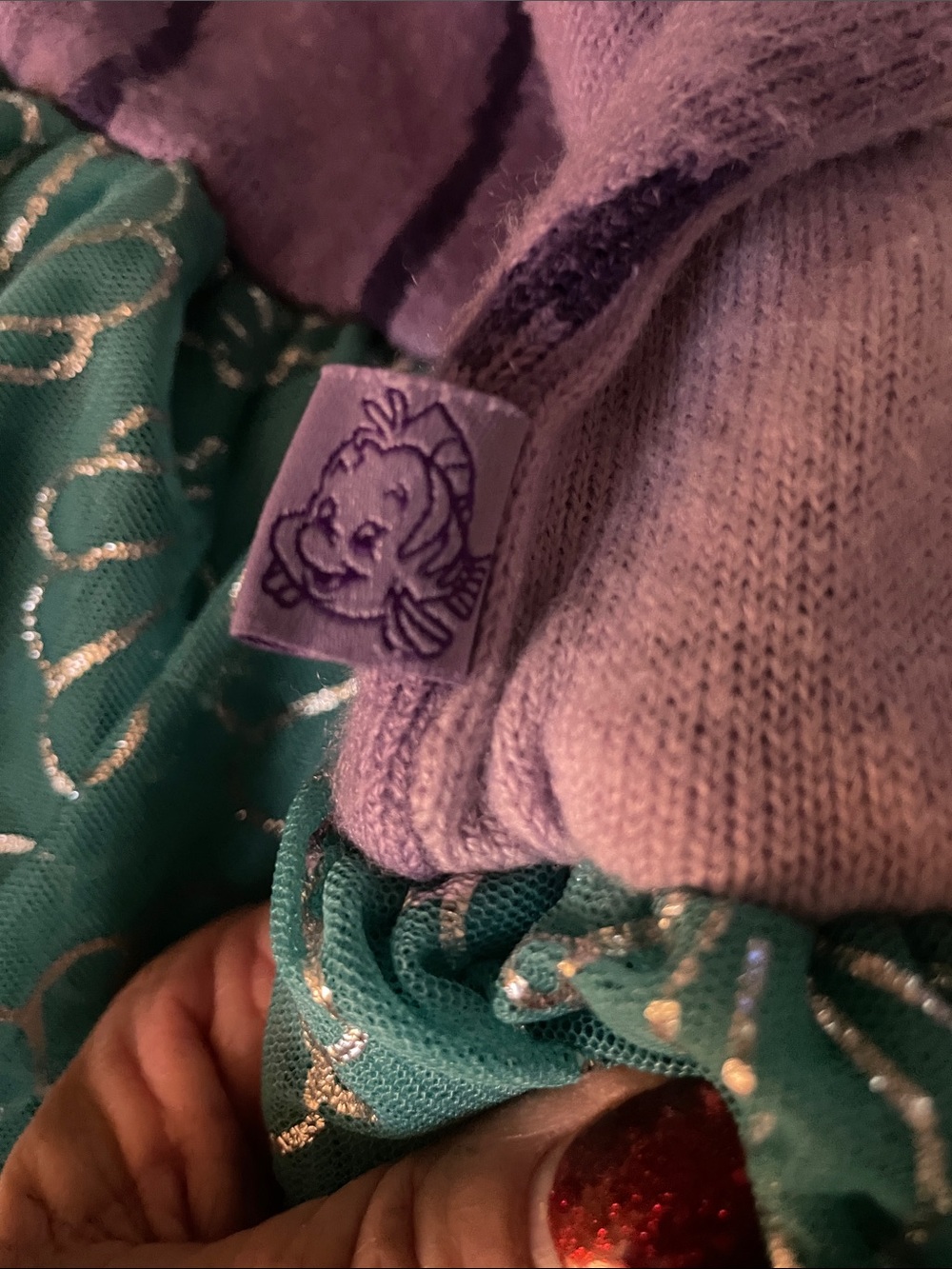 Ariel Princess 4T Disney Girls Purple & Teal Mermaid Shell Dress Costume - Picture 7 of 7